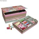 Pappmaché Sortierbox FSCRecycled100%, 22,5x14x10cm, 4 kl., 1 gr. Innenfach
