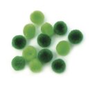 Pompons, 15 mm, . 60 Stück, grün sortiert