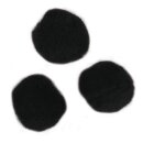 Pompons, 15 mm, . 60 Stück, schwarz