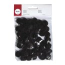 Pompons, 20 mm, . 50 Stück, schwarz