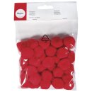 Pompons, 25 mm, . 35 Stück, rot