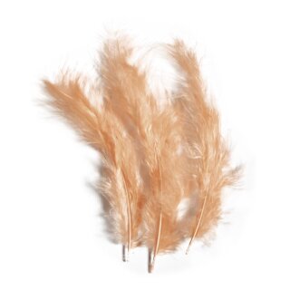 Flauschfeder, 10-15 cm, . 15 Stück, apricot