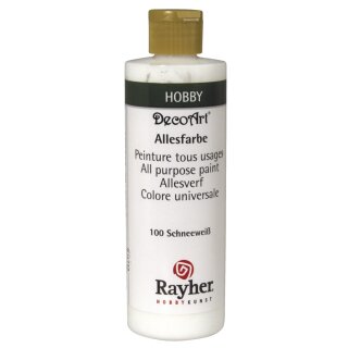 Acryl Allesfarbe, Flasche 236ml, schneeweiß