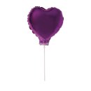Folienballon Herz zum Stecken, 28cm ø,  1...