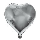 Folienballon Herz, 46x49cm,  1 Stück, silber