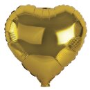 Folienballon Herz, 46x49cm,  1 Stück, gold