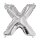 Folienballon Buchstabe X, 40cm,  1 Stück, silber