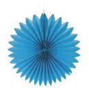 Papier Rosette, 40cm ø, SB-Btl 1Stück, azurblau