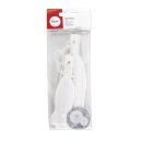 Papier Rosetten, 20+30cm ø,  2Stück, weiß