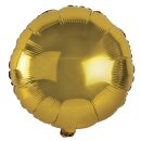 Folienballon rund, 44cm ø, SB-Btl 1Stück, gold