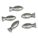 Acryl Deko-Fisch, 0,8x2,2cm, m. Loch 2mm ø,  12 Stück