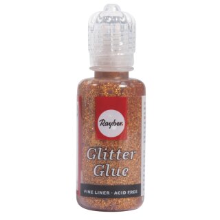 Glitter-Glue metallic, Flasche 20 ml, brill.kupfer