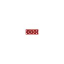Satinband mit Punkten, 9,5mm, SB-Rolle 10m, rot