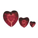 Acryl- Strassherzen, 6,10,14mm,  310Stück, rot