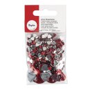Acryl- Strassherzen, 6,10,14mm,  310Stück, rot
