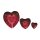 Acryl- Strassherzen, 6,10,14mm,  310Stück, rot