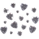 Acryl- Strassherzen, 6,10,14mm,  310Stück, kristall