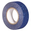 Glitter Tape, 15mm, Rolle 5m, royalblau