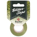 Glitter Tape, 15mm, Rolle 5m, immergrün