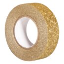 Glitter Tape, 15mm, Rolle 5m, gold