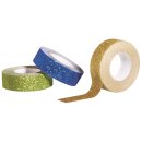 Glitter Tape, 15mm, Rolle 5m, gold