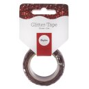 Glitter Tape Wave, 15mm, Rolle 5m, klassikrot