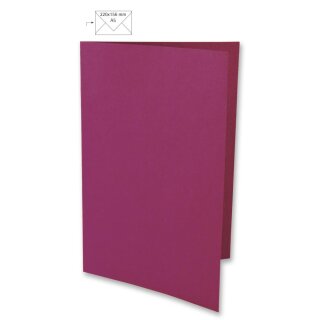 Karte A5, HD, uni, FSC Mix Credit, 297x210mm, 220g/m2, Beutel 5Stück, red magma