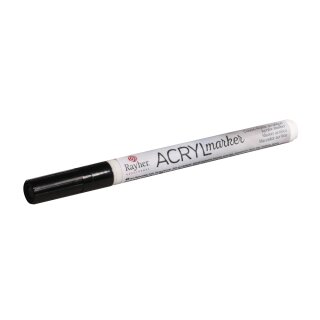 Acryl-Marker, Rundspitze 1-2 mm, mit Ventil, schwarz