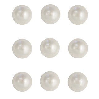Plastik-Halbperlen, selbstklebend, ø 5 mm, . 80 Stück, weiß