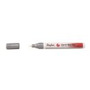 Acryl-Marker, Rundspitze 2-4 mm, mit Ventil, silber