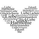 Stempel, Herz - Liebe,Glück, Harmonie...,5x7 cm