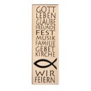 Holz Stempel Christliche Einladung, 4x12cm, Art. 25904