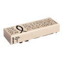 Holz Stempel Christliche Einladung, 4x12cm, Art. 25904