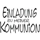 Holz Stempel Einladung z. Kommunion, 5x7cm, Art.11704