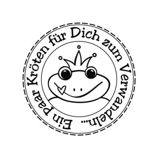 Stempel Kröten zum Verwandeln, 3cm ø