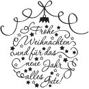 Stempel Frohe Weihnachten, 7x7cm