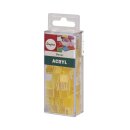 Acryl-Mosaik, 1x1 cm, transparent,   ca. 205 Stück / 50g, lichtgelb