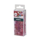 Acryl-Mosaik, 1x1 cm, transparent,   ca. 205 Stück / 50g, rosé