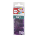Acryl-Mosaik, 1x1 cm, transparent,   ca. 205 Stück / 50g, violett