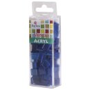 Acryl-Mosaik, 1x1 cm, transparent,   ca. 205 Stück / 50g, azurblau