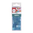 Acryl-Mosaik, 1x1 cm, transparent,   ca. 205 Stück / 50g, lagune