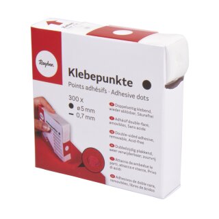 Klebepunkte, 5mm ø, 0,7mm, Rolle 300 Stück