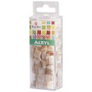 Acryl-Mosaik, marmoriert, 1x1cm, (ca.205 Stück),   50g, alabasterweiß