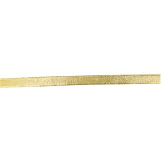Dekoband mit Draht Brokat 15 mm gold