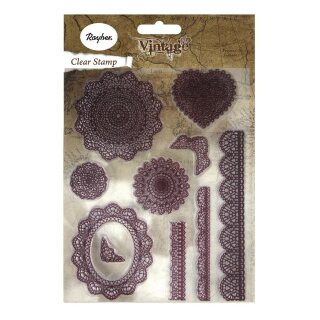 Clear Stamps - Vintage Spitzenornamente, ca. 2-12,5cm