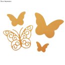 Stanzschabl. Set: Whimsical Butterflies,  5Stück, 1,3-4,5cm