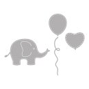 Stanzschabl. Set: Baby Elephant,  4 Stück, 2,1-8,5cm