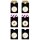 Sticker Tags - for you, 3,2x5,3cm, SB-Karte 6Stück, schwarz