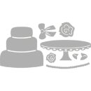 Stanzschablone: Wedding Cake, 5,9x7cm,  8Stück
