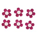 Deko-Sticker: Papierblüten m. Halbperle, m....